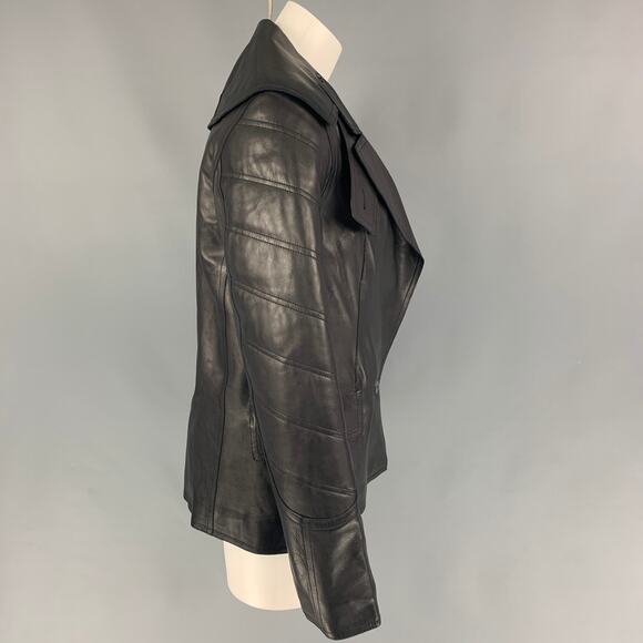 ALEXANDER WANG Size S Black Quilted Calfskin Jacket - Picture 2 of 6